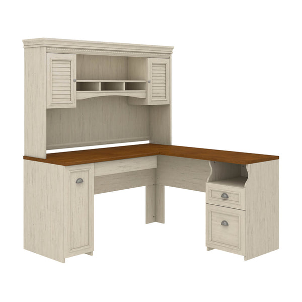 L Shaped Desk with Hutch