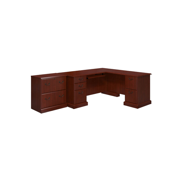 L Shaped Desk and Lateral File Cabinet