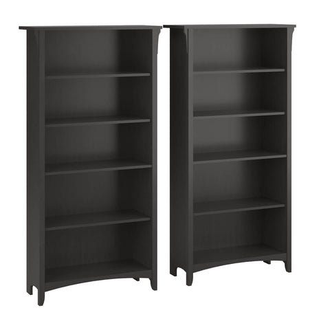 Tall 5 Shelf Bookcase - Set of 2