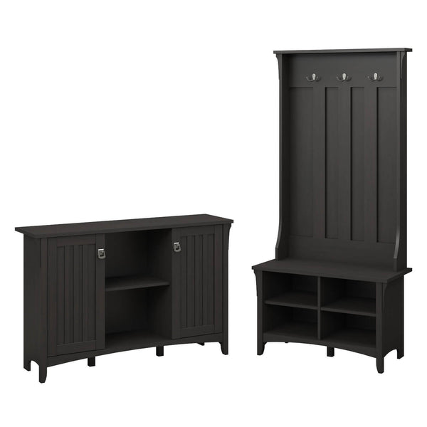 Entryway Storage Set with Hall Tree, Shoe Bench and Accent Cabinet