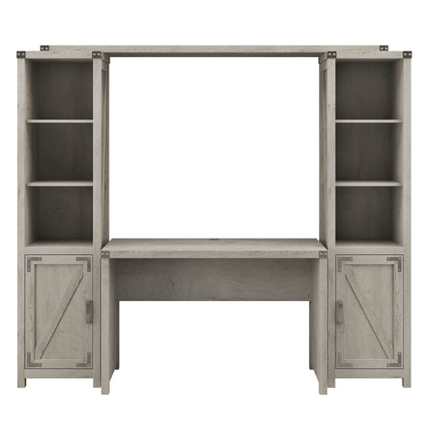 48W Farmhouse Writing Desk with Bookshelves