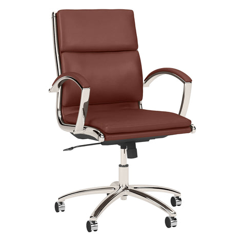 Mid Back Leather Executive Office Chair