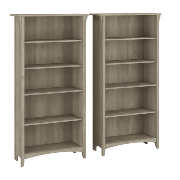 Tall 5 Shelf Bookcase - Set of 2