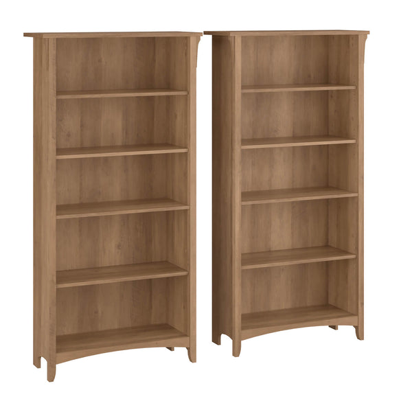 Tall 5 Shelf Bookcase - Set of 2