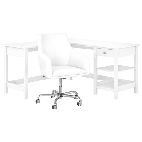 60W L Shaped Computer Desk and Chair Set