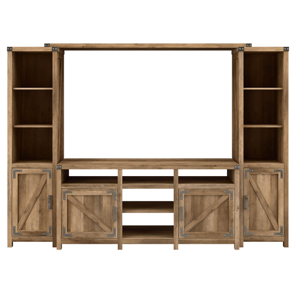 65W Farmhouse TV Stand with Shelves Entertainment Center