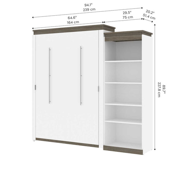 Queen Murphy Bed with Shelves (97W)