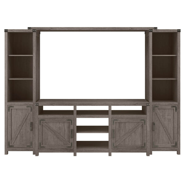 65W Farmhouse TV Stand with Shelves Entertainment Center