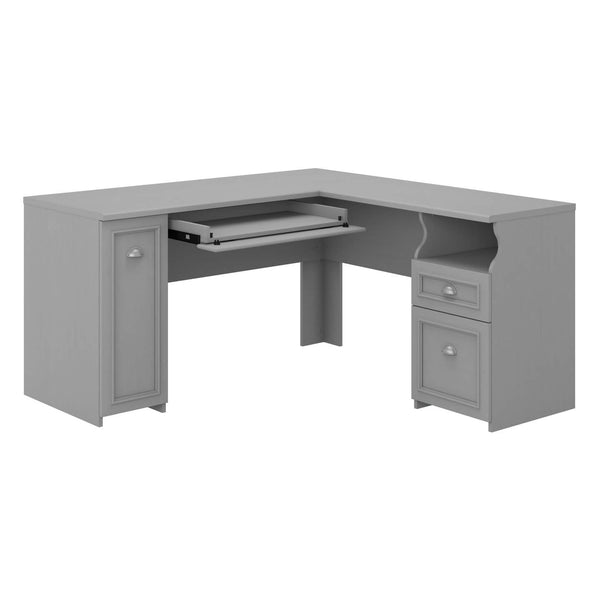 60W L Shaped Desk with Drawers and Storage Cabinet