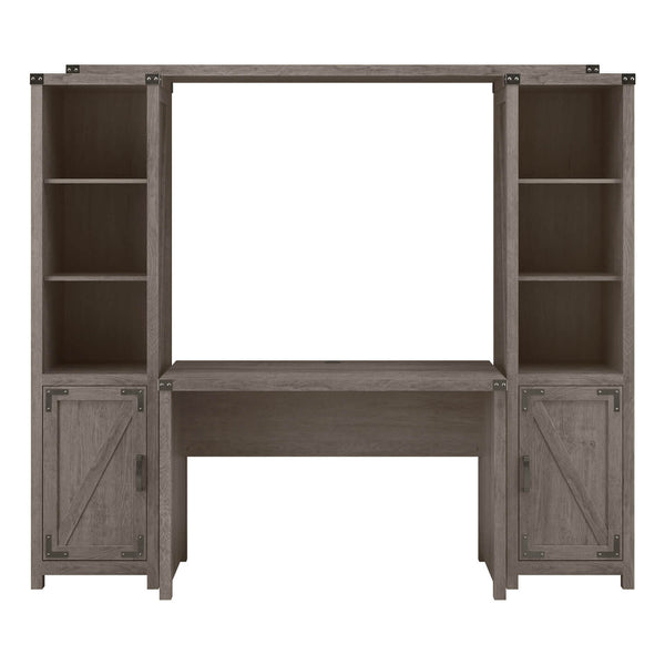 48W Farmhouse Writing Desk with Bookshelves