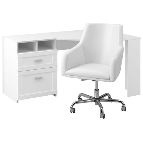 60W Reversible Corner Desk and Chair Set