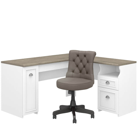 60W L Shaped Desk and Chair Set