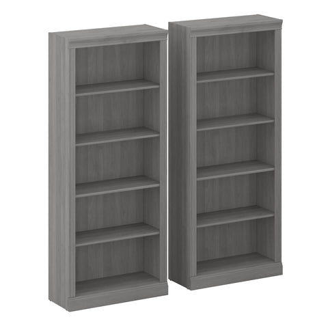 Tall 5 Shelf Bookcase - Set of 2