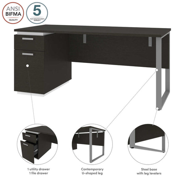 66W Desk with Single Pedestal