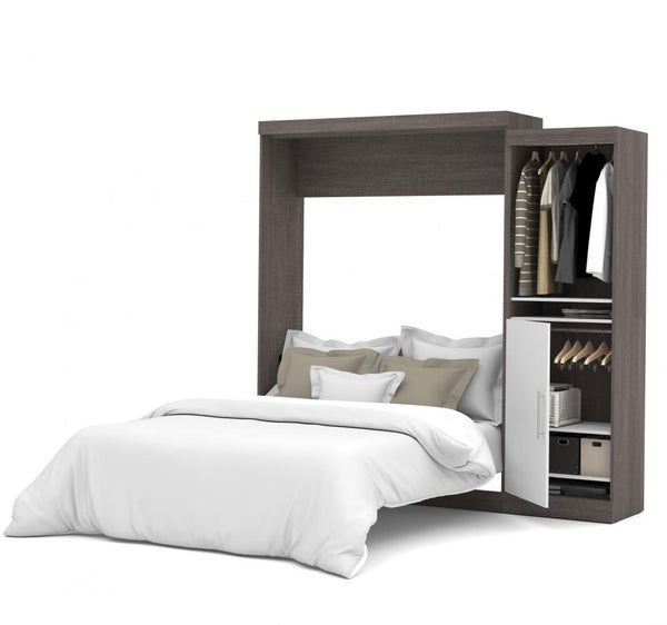 Queen Murphy Bed with Closet Organizer with Doors (90W)