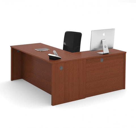 L-Shaped Desk with Pedestal