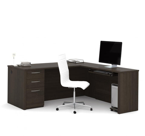 L-Shaped Desk with Pedestal