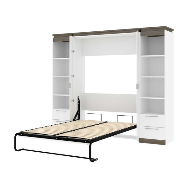 Full Murphy Bed with Shelves and Drawers (100W)