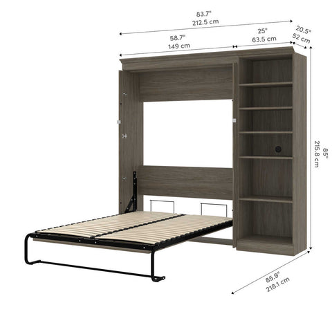 Full Murphy Bed with Shelves (89W)