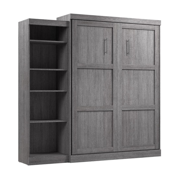 Queen Murphy Bed with Shelving Unit (90W)