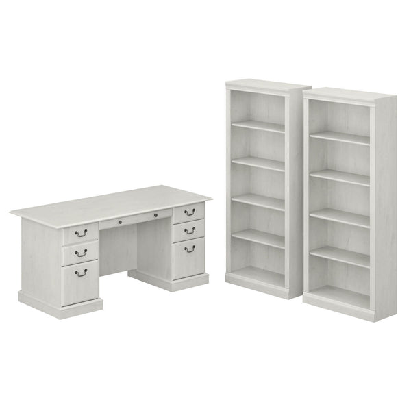 Executive Desk and Bookcase Set