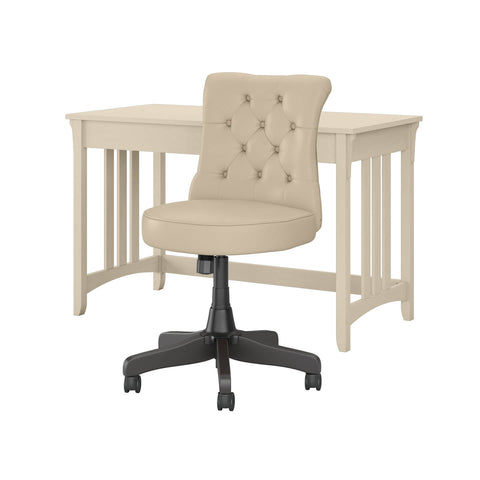 48W Writing Desk with Mid Back Tufted Office Chair