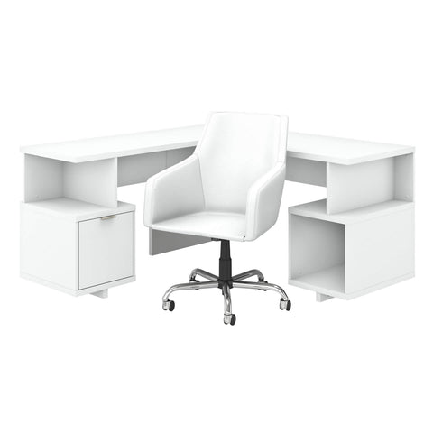 60W L Shaped Desk and Chair Set