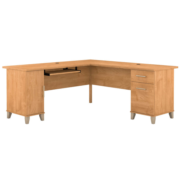 72W L Shaped Desk with Storage