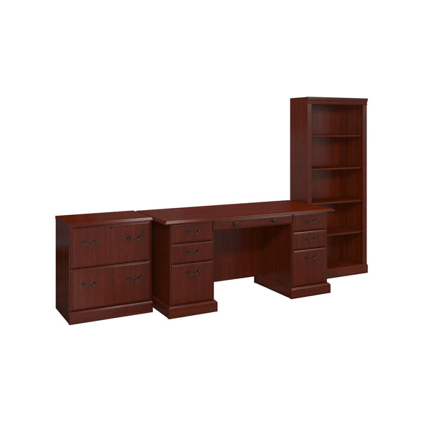 Manager's Desk, Lateral File Cabinet and Bookcase