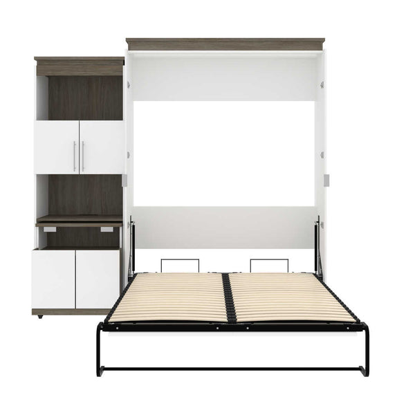 Queen Murphy Bed with Storage Cabinet and Fold-Out Desk (97W)