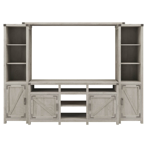 65W Farmhouse TV Stand with Shelves Entertainment Center