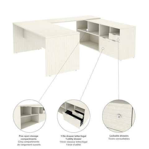 72W U-Shaped Executive Desk