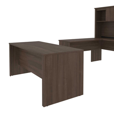 66W U or L-Shaped Executive Office Desk with Pedestal and Hutch