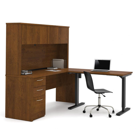 2-Piece set including a standing desk and a desk with hutch