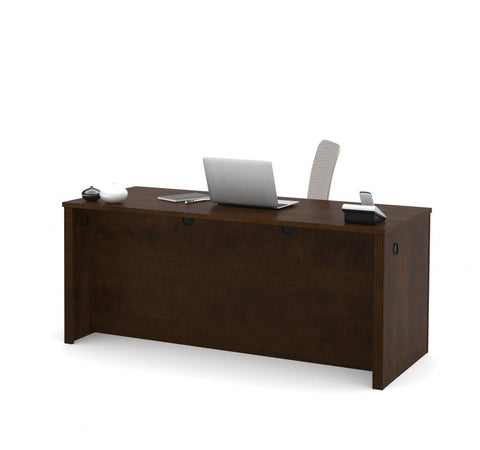 Executive desk with dual half pedestals