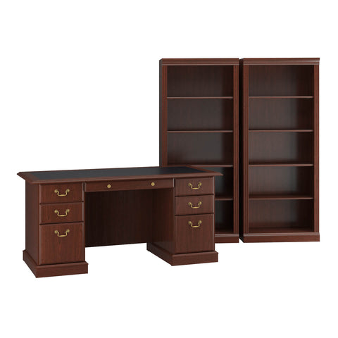 Executive Desk and Bookcase Set