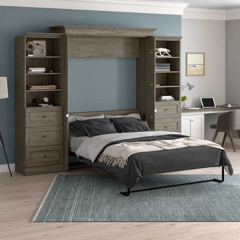 Queen Murphy Bed with Closet Storage (115W)