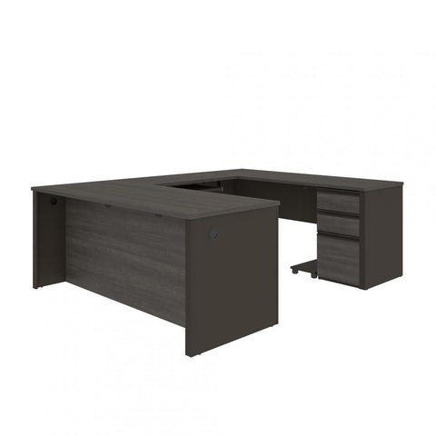 72W U-Shaped Executive Desk with Pedestal