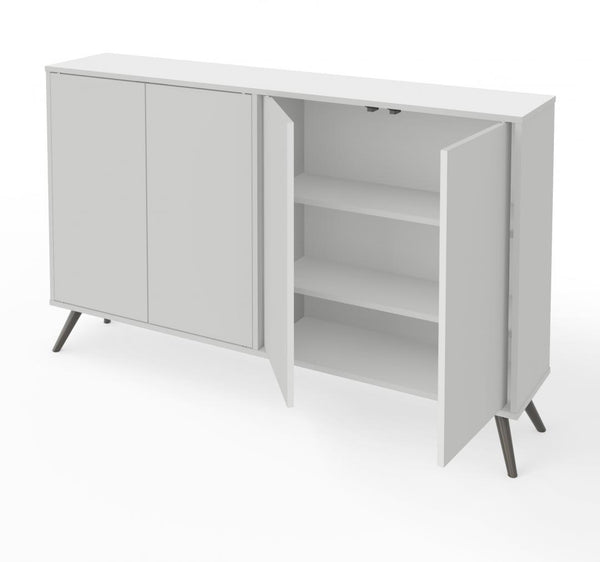 60W Narrow Storage Cabinet with Metal Legs