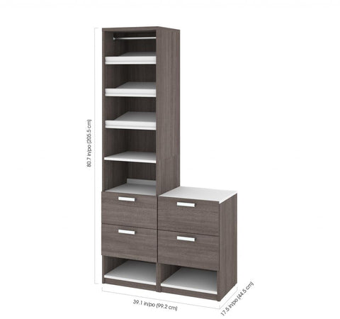 40W Closet Organizer with Nightstand