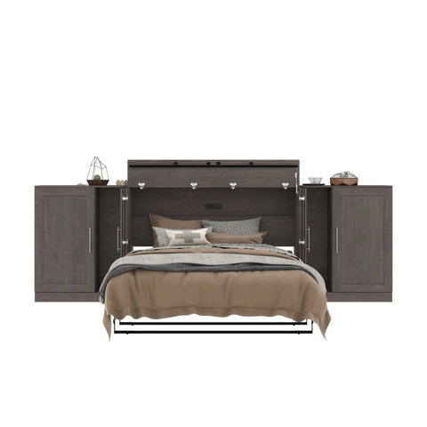 Queen Cabinet Bed with Mattress and two 36″ Storage Units