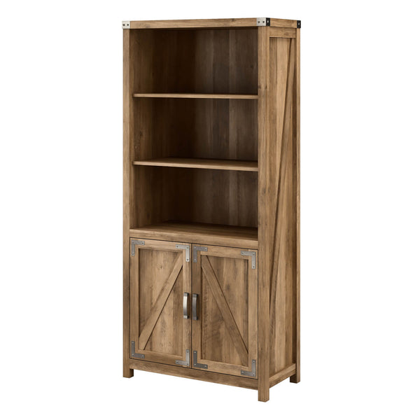 Tall 5 Shelf Bookcase with Doors