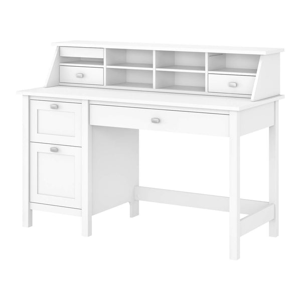 54W Computer Desk with Drawers and Desktop Organizer