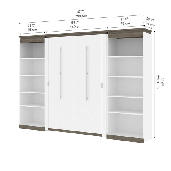 Full Murphy Bed with Shelves (120W)