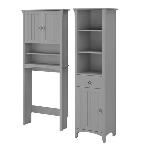 Tall Linen Cabinet and Over The Toilet Storage Cabinet