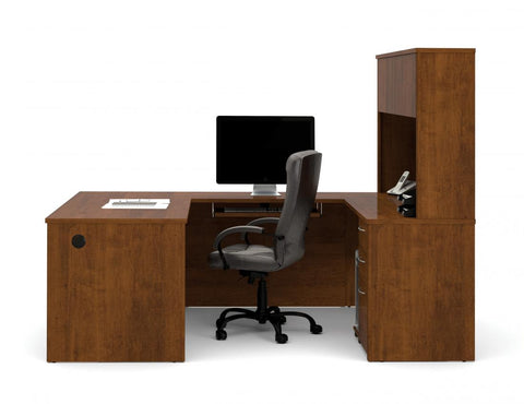 66W U-Shaped Executive Desk with Pedestal and Hutch