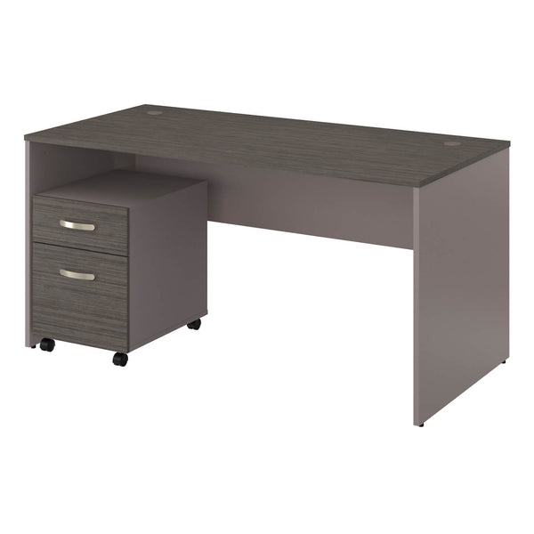 60W Office Desk with Mobile File Cabinet