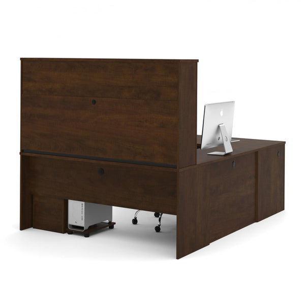 72W U-Shaped Executive Desk with 2 Pedestals and Hutch