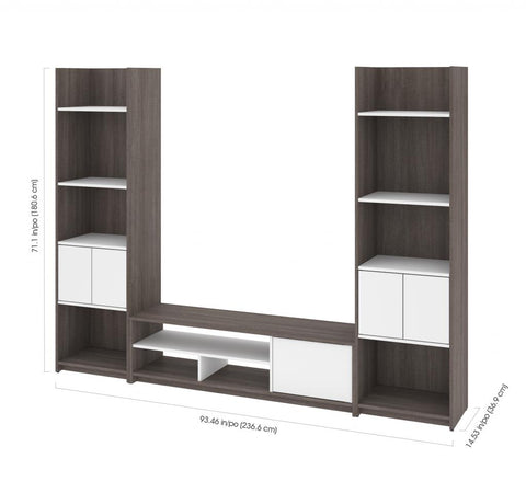 TV Stand with 2 Shelving Units