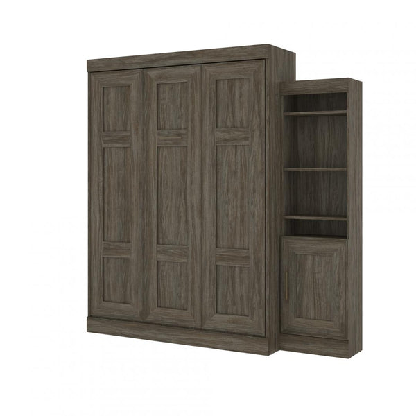 Queen Murphy Bed with Storage Cabinet (87W)